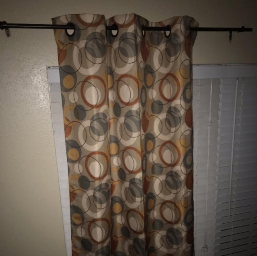 INTERIORS Full of Circles Designs Curtians (1 Panel 40in Wide × 84in Long) Color